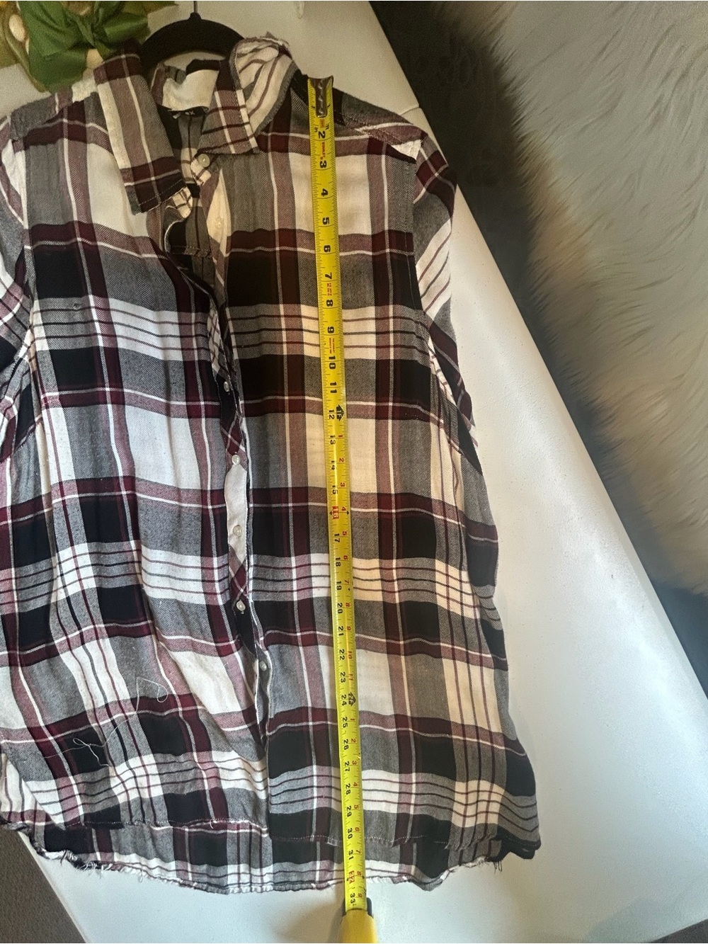 Dex Long Sleeve plaid Button Down Tunic Shirt Top Womens size 1X Soft Basic - Picture 7 of 7